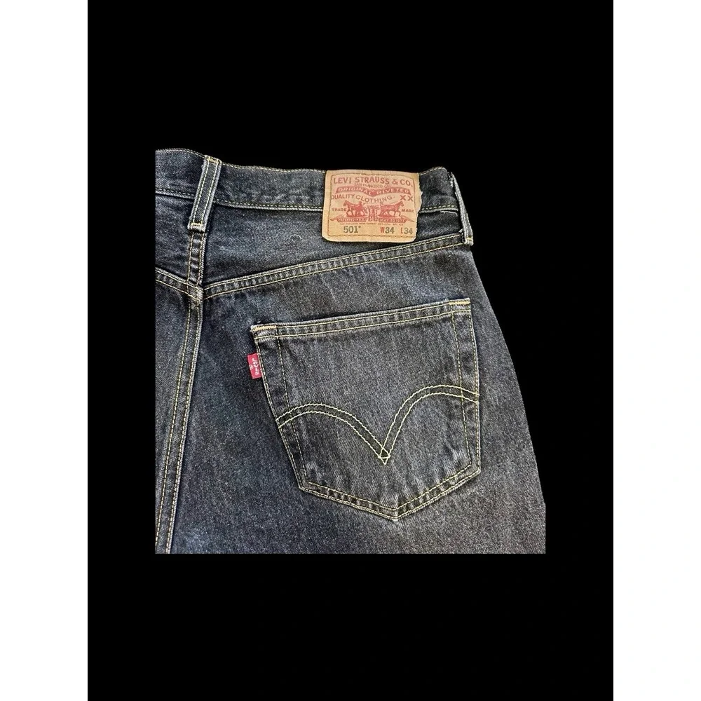 Levi's 501 Jeans Mens‎ 32x30 Dark Wash Button Fly Classic Fit Straight 2000's